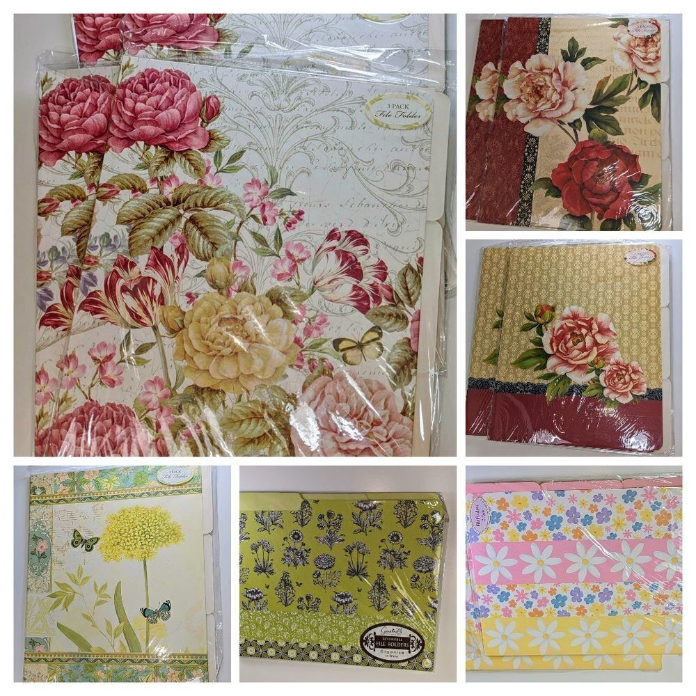 Floral Designer Colorful File Folders - Picture 8 of 8